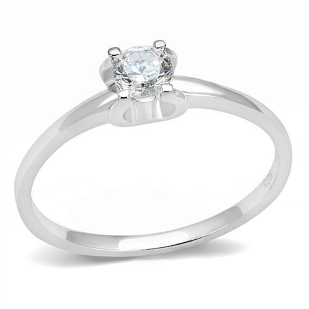 Sterling Silver Solitaire Ring